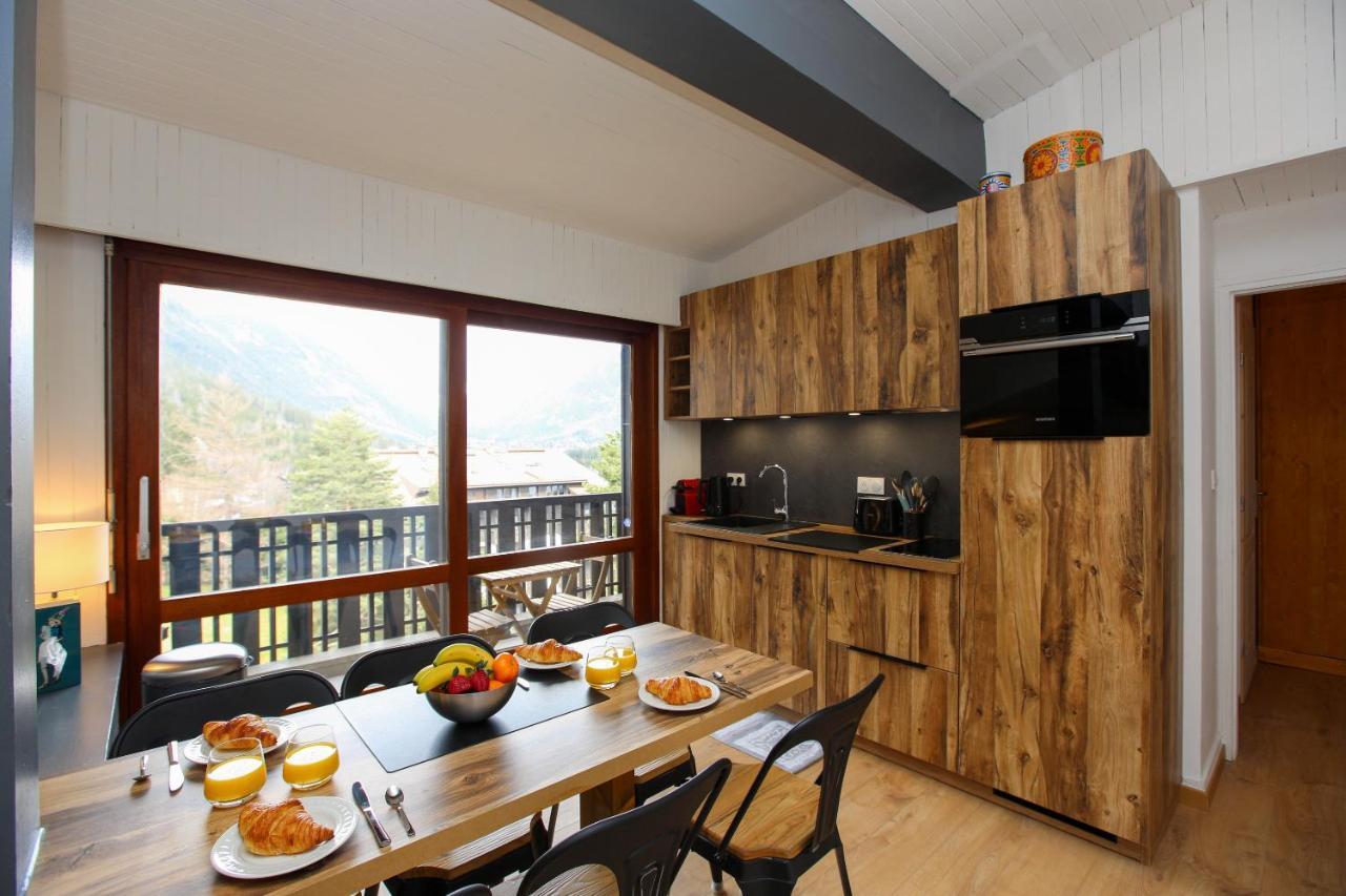 Superbe T3 En Face Du Brevent, Chamonix Appartement Buitenkant foto